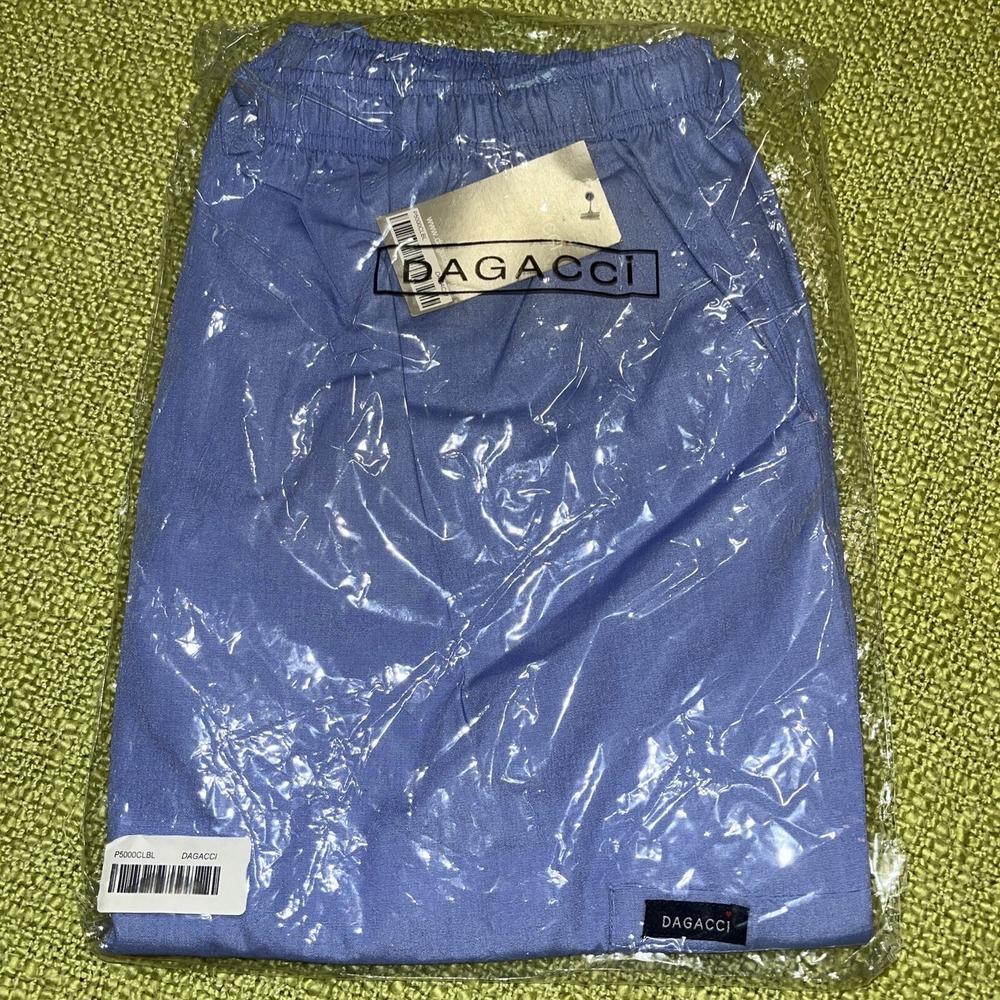 Dagacci Scrubs Pants , L, Unisex , Blue ,‎ Nwt